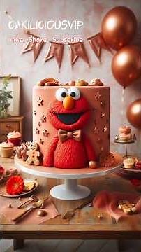 Elmo fondant cakes collection Sesame street 🍫🍉 #birthday #cakedecorating #cakedesign