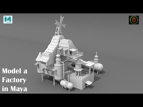 Autodesk Maya | How to Model a Factory | Exterior Modeling.