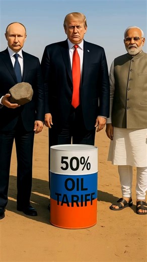 Oil Tariff Trouble! Trump, Modi & Putin Desert Dilemma #funny #trending #viralshorts
