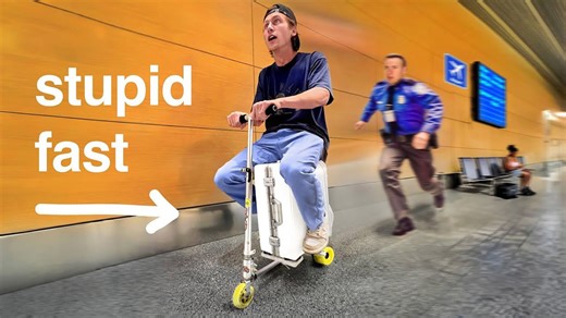Man tries sneaking a motorized suitcase through TSA