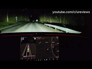 Tesla Model Y Juniper Adaptive headlights demonstration
