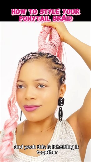 How I style my ponytail Braids/ Nigerian hairstylist technique
