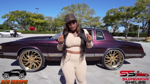 Outrageous A&W Rootbeer 88 Chevy Monte Carlo LS on Gold 26" Asanti Wheels