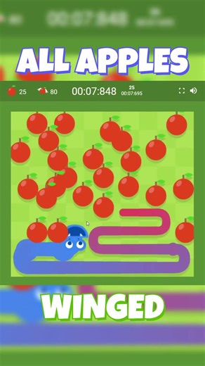 🪽WINGED MODE Google Snake (ALL APPLES)