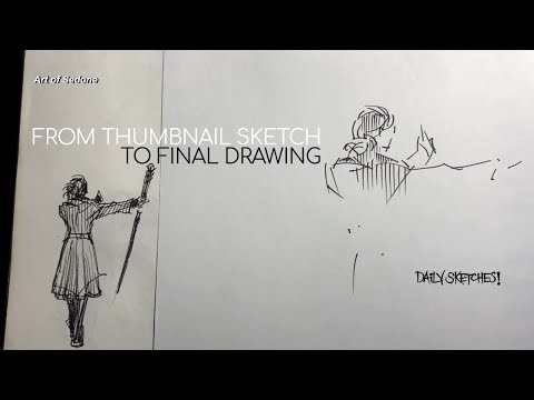 From Thumbnail Sketch To Final Drawing