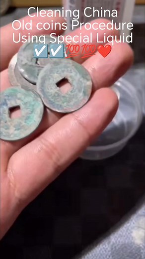 43K views · 248 reactions | Cleaning and Restoration Old Chinese Coin☑️ Remove Dirt And Rust Using Coin Cleaner liquid Solution working❤️ @topfans @followerseveryone @highlightseveryone #fbreelsfypシ゚viralfbreelsfypシ゚viral #viralpost2025 #cleaning #restoration #coin #coincleaning #coincollecting #satisfying #timelapse | Prince Bustamante A. | Facebook