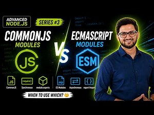 Node.js Tutorial 19: CommonJS vs ES Modules Explained | require() vs import | Advanced Node.js