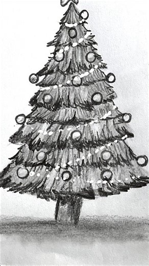 How to Draw Tree #Christmas #art #hacks #easy #satisfying #drawing