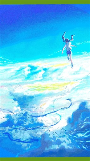 I Made a Weathering With You Pixel Art in Minecraft#anime #japan #WeatheringWith #tenkinoko #tool