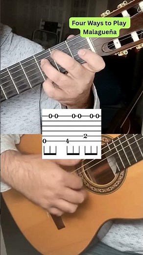 Four Easy Ways to Play Malagueña on Guitar | Beginner Guitar Lesson #guitarlesson