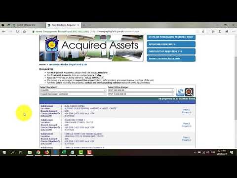How to Find Pag IBIG Acquired Assets Online in Pag IBIG Fund Website