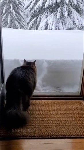 funny cat gets scared by snow! 😂 | DecodingHumans