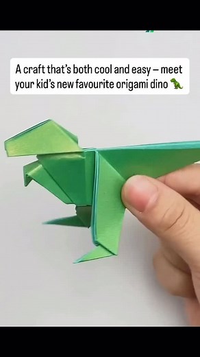 10K views · 2.1K reactions | This origami dinosaur is both cool and...