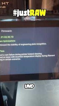Bambu Lab Firmware Beta Update: Was ist neu? #shorts