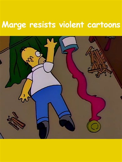 Maggie Hits Homer with a Hammer in The Simpsons
