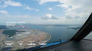 Boeing 777 stunning landing Singapore Airport RWY20R | Cockpit view | Life of an airline pilot