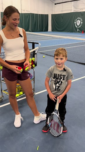 Tennis Lesson with Anna Frey and Tommy: Forehand Practice