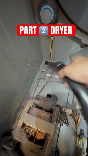 Found a massive lint fire hazard inside! 😳 #dryer #diy #cleaning