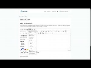 How To Use The Basic Online HTML Editor