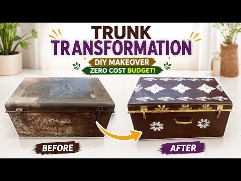 Old Trunk Makeover | DIY Zero Cost Transformation 😱 | Waste to Wow Ideas @MaffDIYZone