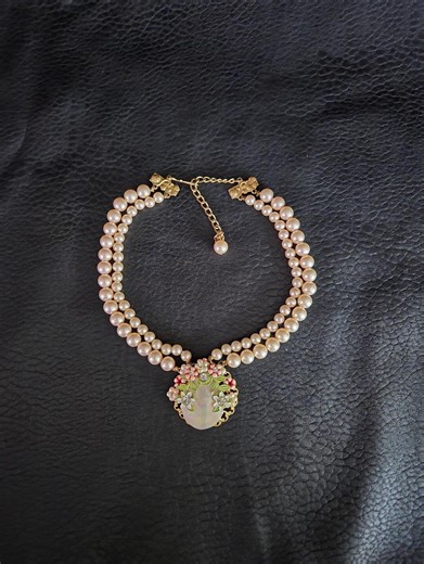 Vintage 1950, Miriam Haskell, Unsigned, Pearl With Flowers Necklace. - Etsy