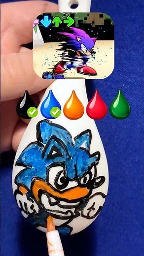 I drew FNF Takes on Corrupted Sonic Mod - Battle in Green Hill (Friday Night Funkin)