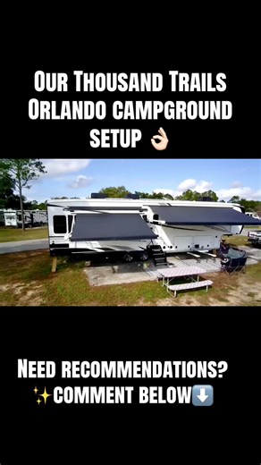 We were happy with our 2 week stay at Thousand Trails Orlando. ✅Great location, close to attractions, state parks, hidden gems ✅Daily activities at the rec center ✅Nice pool, playground, & pickleball courts Need recommendations? Let us know. Comment below⬇️ #thousandtrails #fulltimerv #rvlife #campinglife #fifthwheelliving