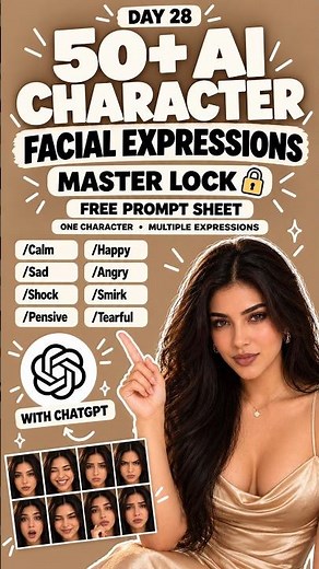 How to Lock 50 Realistic AI Character Facial Expressions in ChatGPT Images 2.5