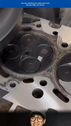 This way, smoothing the engine head block becomes faster and cleaner.