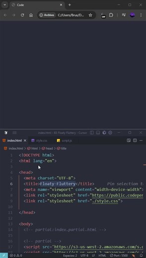 Floaty Fluttery #programación #htmlcss #javascript #developer #animation #desarrolloweb #star | Brus R. Espinal