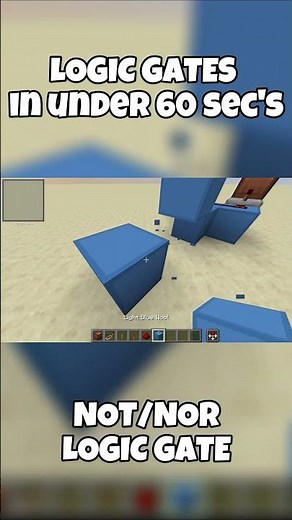 Minecraft Logic Gates in under 60 seconds!!! NOT/NOR Gate
