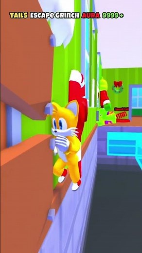 Tails Escape Grinch Aura 999+ Roblox #roblox #shorts