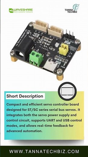 Waveshare Serial Bus Servo Driver Board | Control Up to 253 SC/ST Servos via UART or USB!