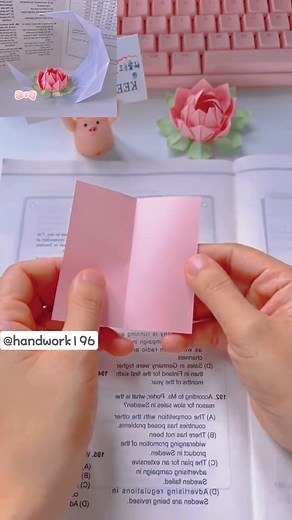 Paper craft: paper flower Lotus 🪷 #papercraft #handwork #diy #origami #handmade #paperflower #paperfolding #lotus #fypage