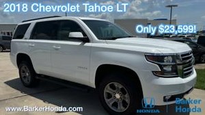 This is a gem of a 2018 Chevy Tahoe LT! Immaculate and must see in person. Only $23,599! #barkerhondapreowned #barkerhonda | Barker Honda
