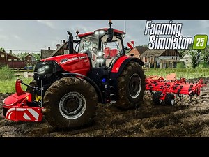 Working in mud & rain 🌧 - cultivating | CASE IH | Farming Simulator 25