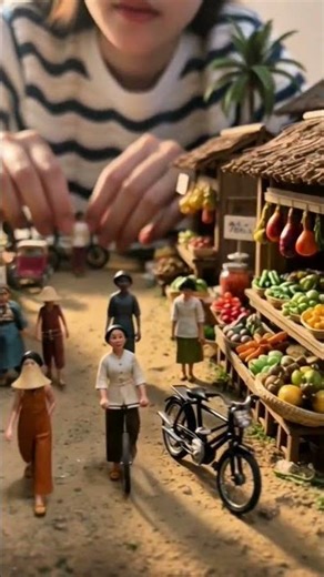 Traditional Market Diorama | Ultra Realistic Miniature Village Market Scene