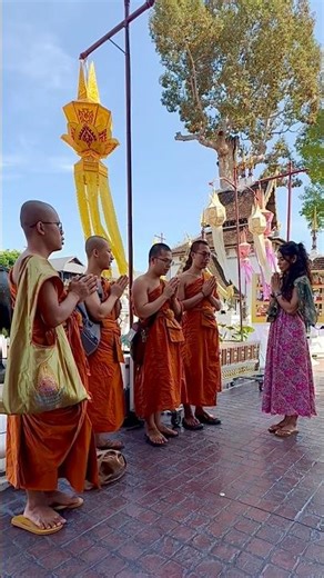 Monk blessing today during my trip to Chiang Mai 🙏🏼 grateful #northernthailand #discoverthailand