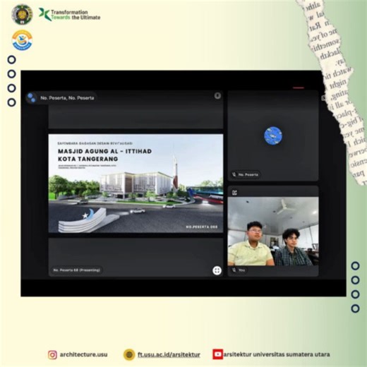 Arsitektur USU on Instagram: "Hi Archizens!!!! ANNOUNCEMENT OF DESIGN COMPETITION WINNERS Congratulations to Naufal Fadhillah @naufalfadhillah_id and the team @rohadi @septiandecee @arini.sng @khairanisrina from the Department of Architecture, Faculty of Engineering, Universitas Sumatera Utara, for achieving ✨Second Place (Student Category) in the Design Ideas Competition for the Revitalization of Al-Ittihad Mosque, Tangerang City.✨ This achievement reflects strong academic competence, design ex