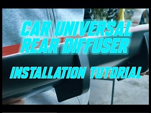 Car Universal Rear Diffuser installation tutorial.