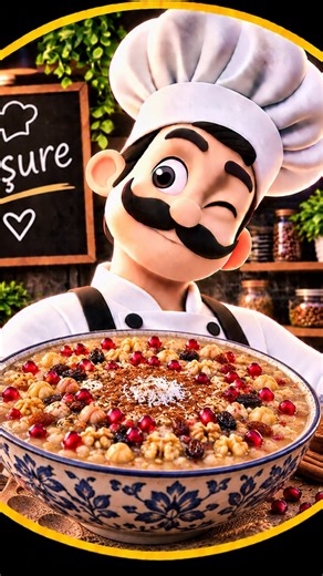 How to Make Turkish Ashure | Traditional Ashure Dessert Recipe 🥣🌾🥜🍇 #foodshorts #foodie #cooking