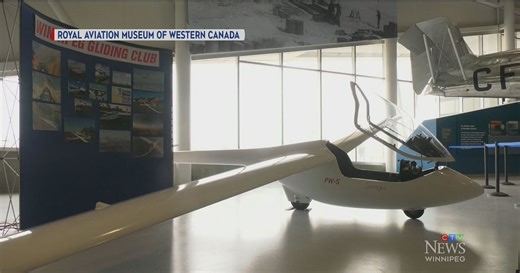 Glider on display at Aviation Museum
