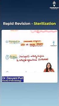 Sterilization Rapid Revision | NEET PG/FMGE | Dr. Devyani Puri
