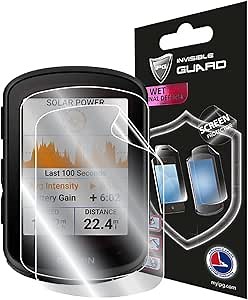 IPG For Garmin Edge 540-840 Solar GPS Cycling Computer Screen Protector (2 Units) Hydrogel Invisible Screen Guard - HD Quality/Self-Healing/Bubble -Free for 540