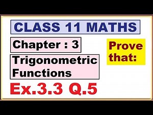 (Q.5) Ex.3.3 Chapter:3 Trigonometric Functions | Ncert Maths Class 11 | Cbse