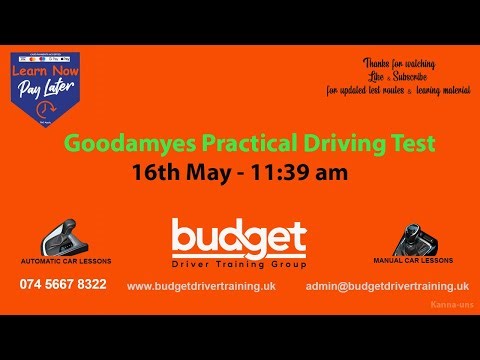Practical Driving Test at Goodmayes Test Centre | Real DVSA Test with Student | 11:39 (16th May)