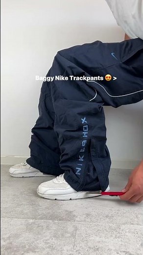 Cutting these baggy Nike trackpants changed everything 🔥 #nike #diy #baggy
