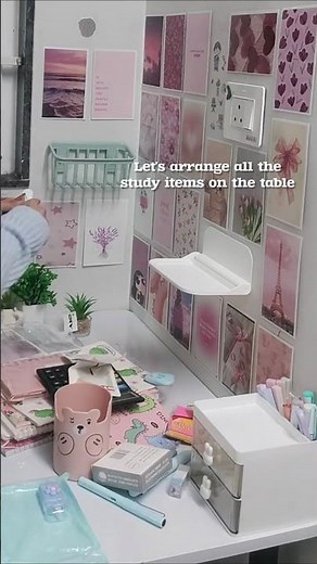 Hostel room makeover series part-5...🌸 #hostellife #roomdecor #studytableorganization