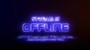 Stream Is Offline Neon Glow Animation Looping, Stream Overlay