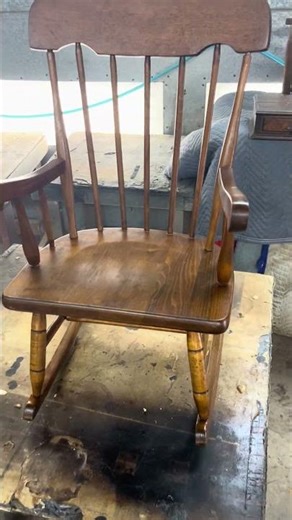 Antique child’s rocker completely repaired
